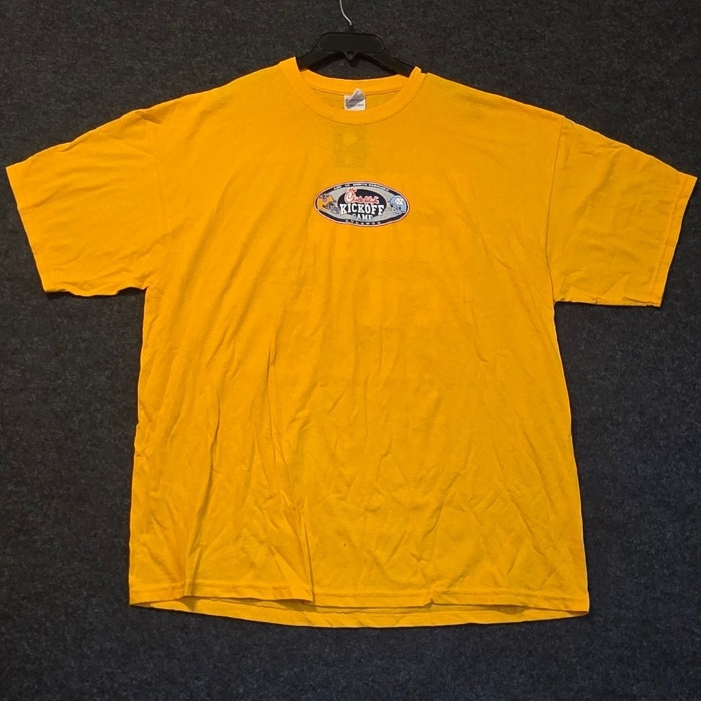 LSU vs North Carolina 2010 Chick-fil-A Kickoff Game T-Shirt Yellow 2XL NWT